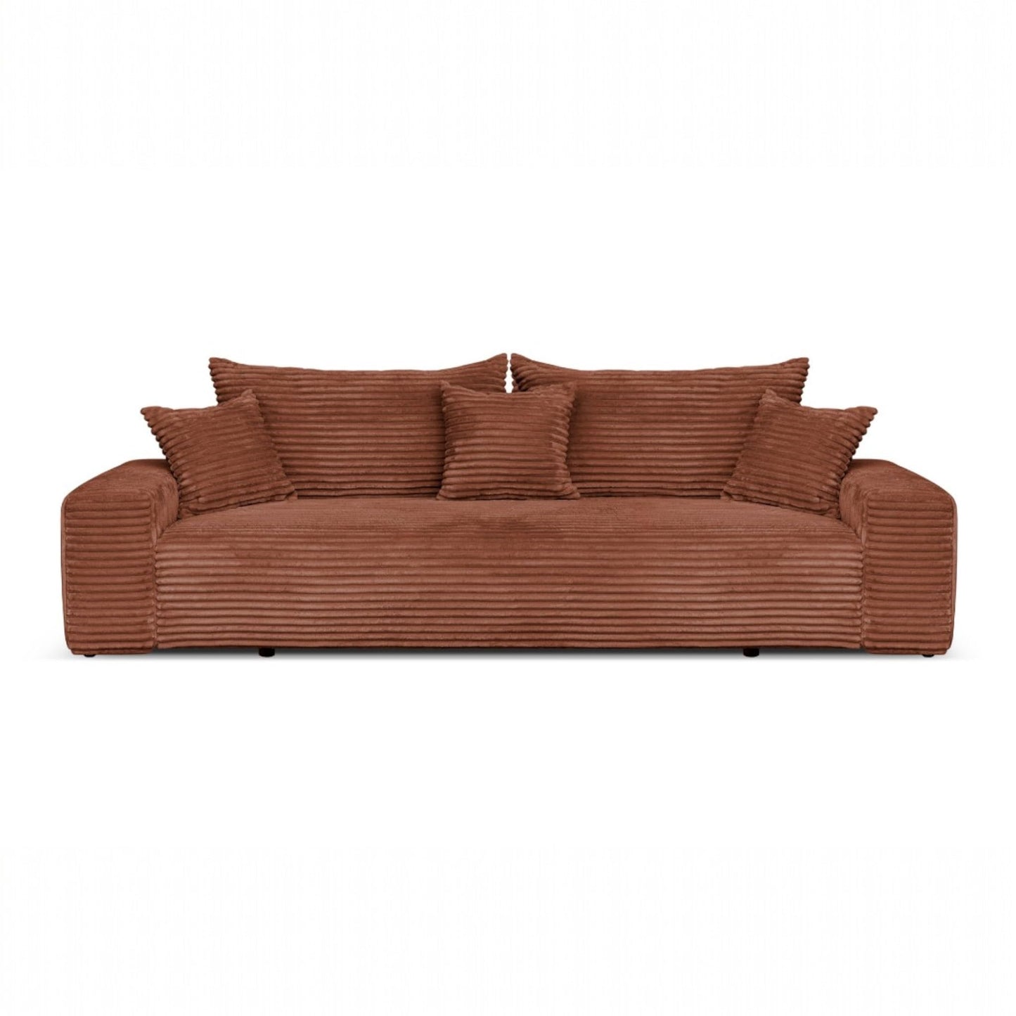 Cordo Sofa Bed 265 x 150 cm with Bed Box - Cord Sofa TILIA Wide Corduroy, SoftTouch Comfort, Nosage Spring, Removable Cushions, Easy Clean & Pet Friendly (Bronze)