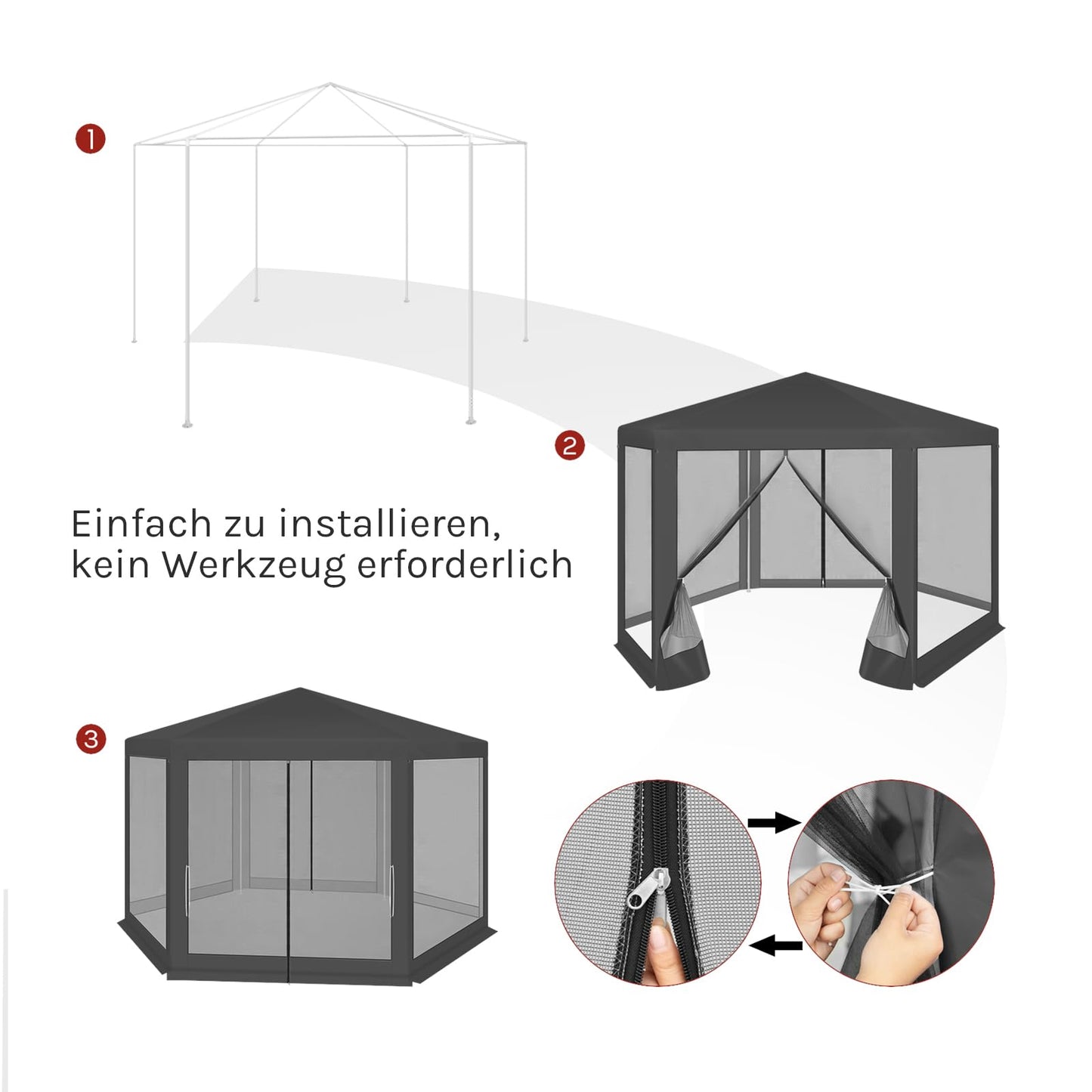WOLTU Gazebo 3.8 x 3.3 m Square Garden Gazebo with Side Walls Mosquito Net Garden Arbour Metal Party Tent Easy Assembly without Tools for Garden Patio Yard Blue