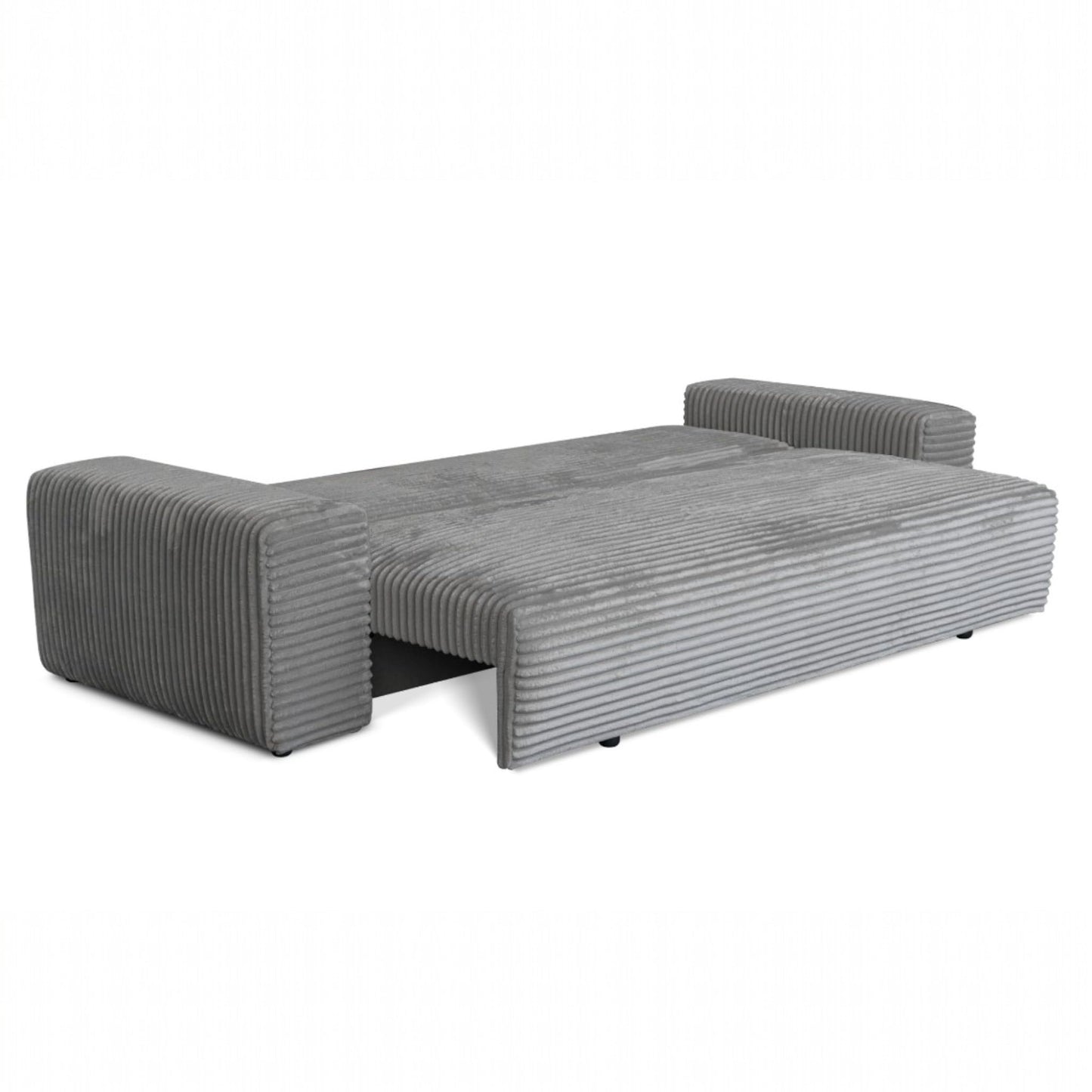Cordo Sofa Bed 265 x 150 cm with Bed Box - Cord Sofa TILIA Wide Corduroy, SoftTouch Comfort, Nosage Spring, Removable Cushions, Easy Clean & Pet Friendly (Bronze)