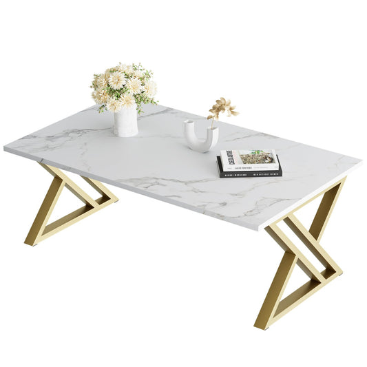 Garden 4 you X Coffee Table, White + Gold
