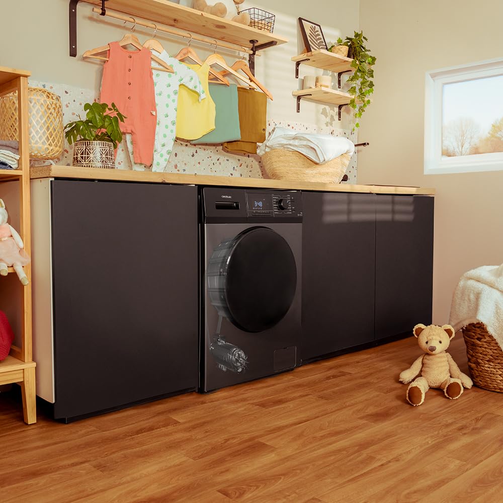 Cecotec Waschmaschine 7 kg Frontlader Bolero Dresscode 7410 Inverter A. 1850W, 1200 U/min einstellbar, 16 Programme, Inverter Plus Motor, Niedriger Verbrauch, Dampf, Kleidung sterilisieren