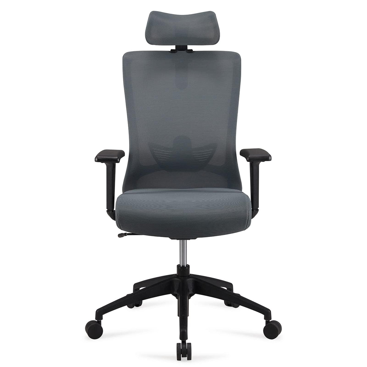 Amazon Basics Ergonomic Office Chair, Desk Chair with Adjustable Armrests, Lumbar Support, Mesh Executive Chair, Back Friendly, Easy Assembly, 25 x 23 x 36 Inch, Black