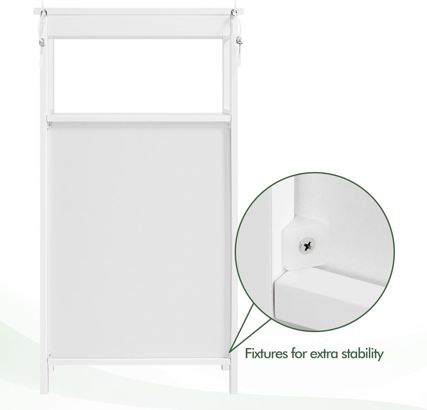 Yaheetech 4-Tier Bathroom Cabinet, Floor Cabinet with Single Door & Adjustable Shelf, Standing Cabinet for Bathroom/Living Room/Kitchen/Hallway/Small Rooms, White