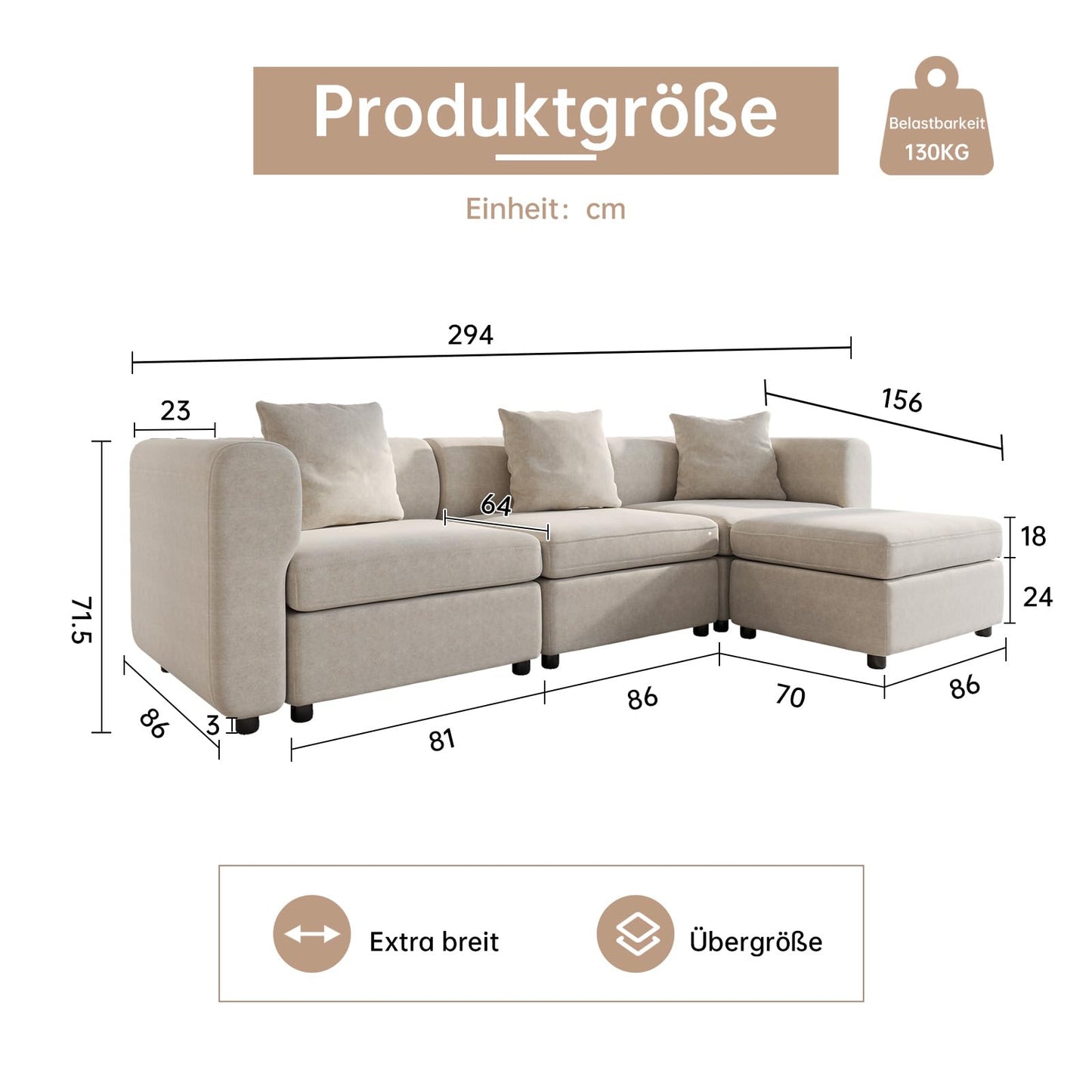 Miuuod 9-Sitzer Sofa