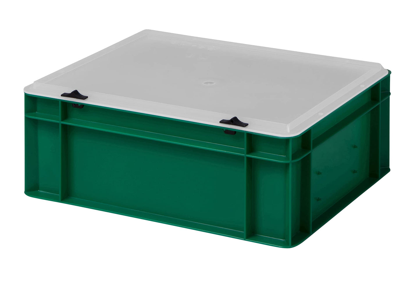 Design Eurobox Stacking Box Storage Container Plastic Box in 5 Colours and 16 Sizes with Transparent Lid (Matte) (Grey, 60 x 40 x 33 cm)