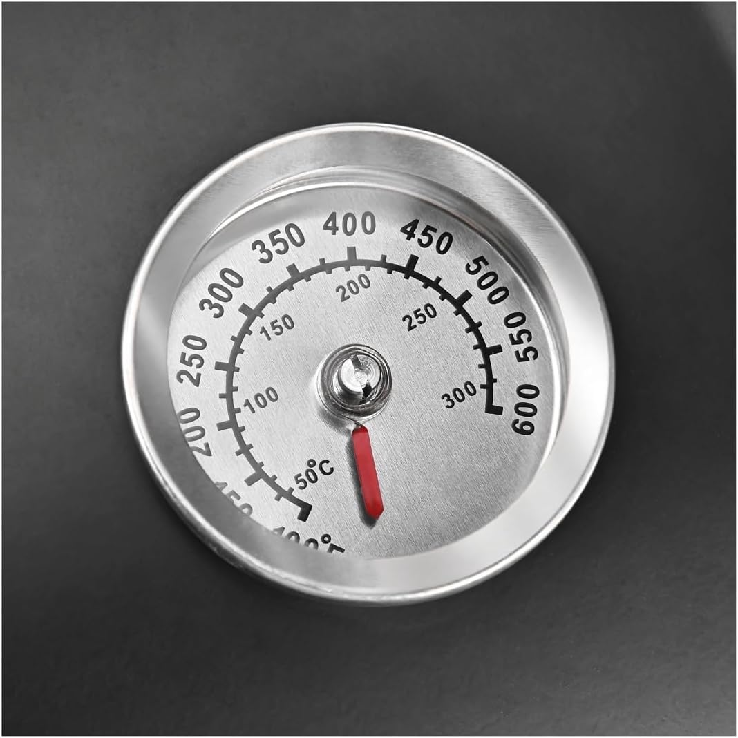 MARK ADLER Roast 7.0 | BBQ Barbecue Grill Smoker Grill Trolley Charcoal Grill Smoker Oven Garden Grill Fireplace Multifunction Large Grate Transport Wheels Temperature Display Sheet Steel | Black