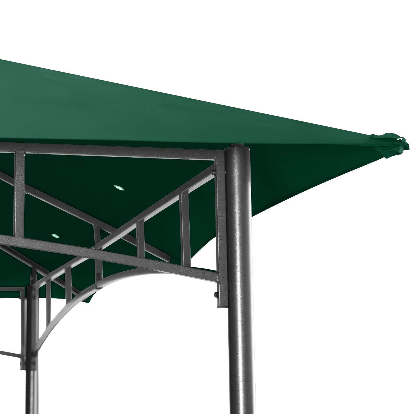 ABCCANOPY Pavillon 2.5x2.5m Wasserdicht Stabil Winterfest Gartenpavillon，Doppeldachweichdach Hinterhof-Partyzelt mit Netz für Schatten und Regen,Grau