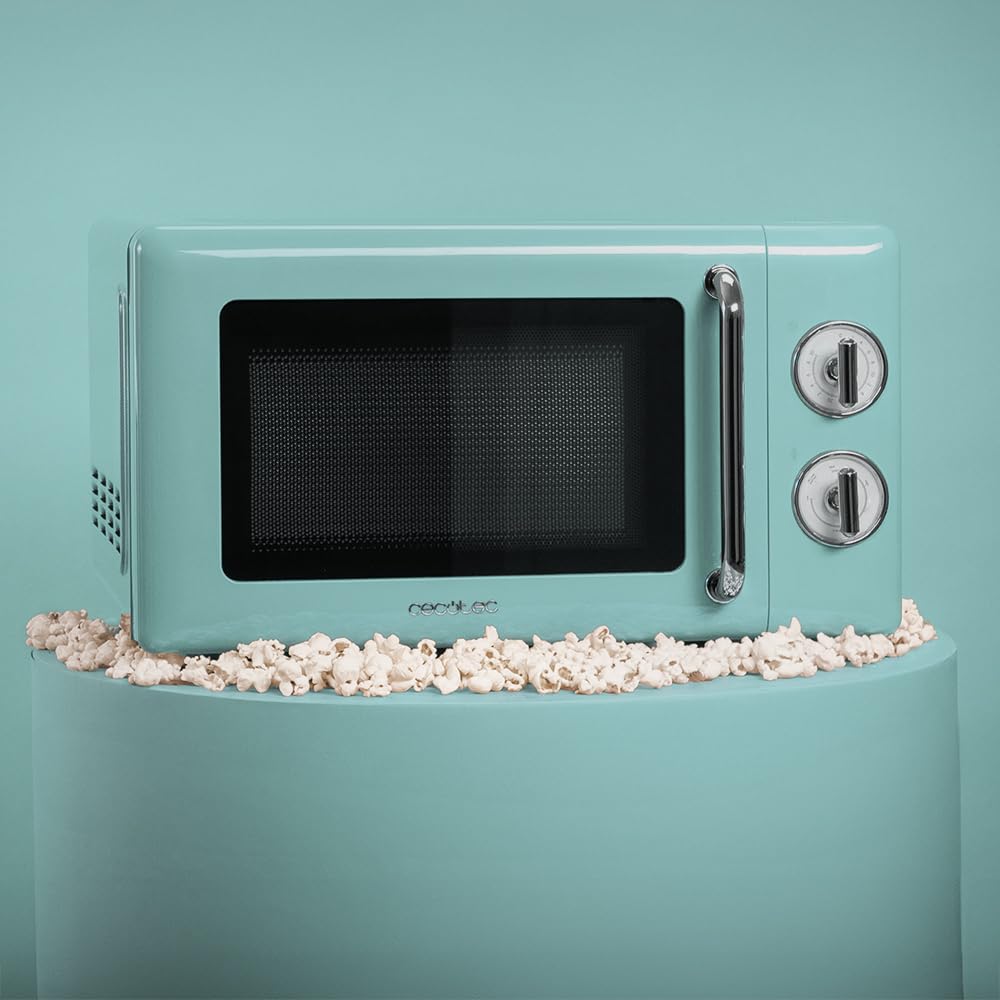 Cecotec Proclean 5110 20L Retro Beige 700W 5 Level Digital Microwave with Grill - 60 Minutes Timer - 8 Programmes and Defrost Mode - Vintage Beige