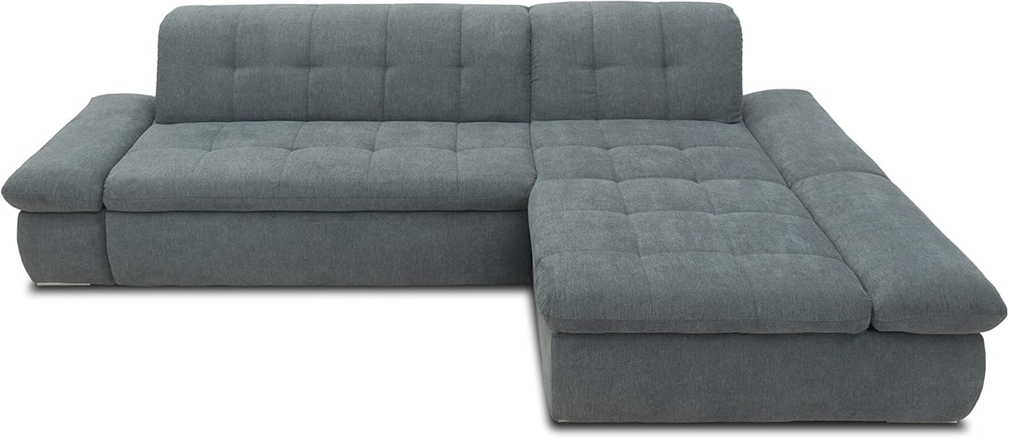 DOMO. collection Moric Corner Sofa, L-Shaped, Corner Sofa, L-shaped, 300 x 172 x 80 cm (W x D x H), Beige