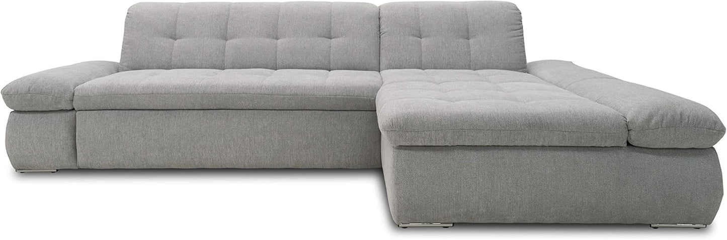 DOMO. collection Moric Corner Sofa, L-Shaped, Corner Sofa, L-shaped, 300 x 172 x 80 cm (W x D x H), Beige