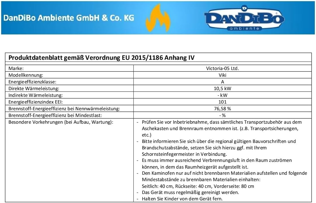 Viki 25071 Workshop Stove with Baking Compartment and Hob 10.5 kW Swedish Stove Fireplace Hut Oven