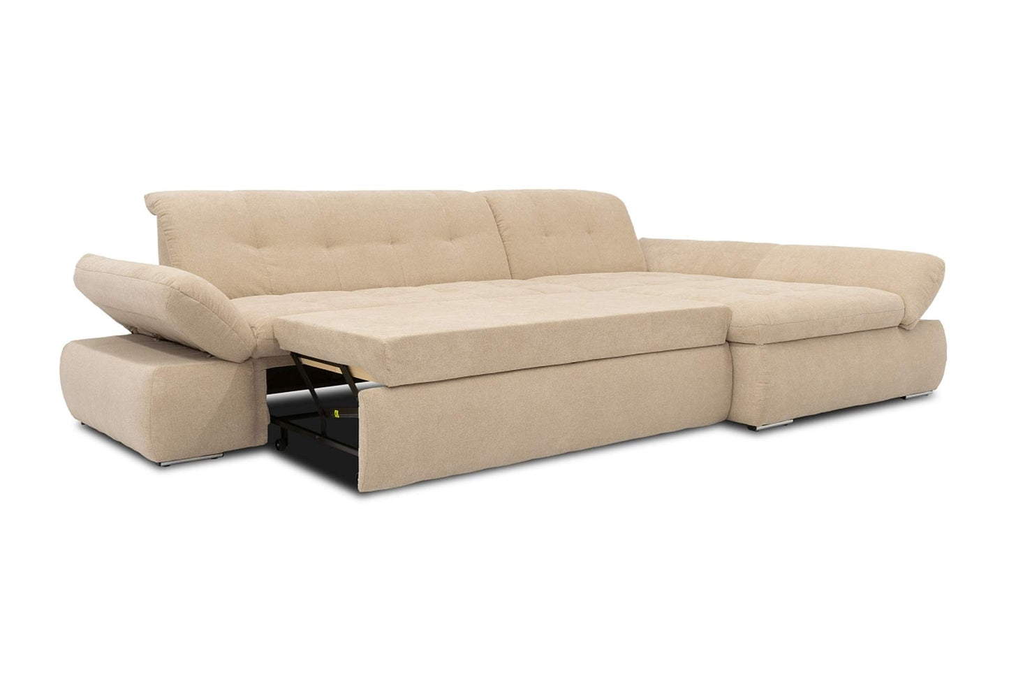DOMO. collection Moric Corner Sofa, L-Shaped, Corner Sofa, L-shaped, 300 x 172 x 80 cm (W x D x H), Beige