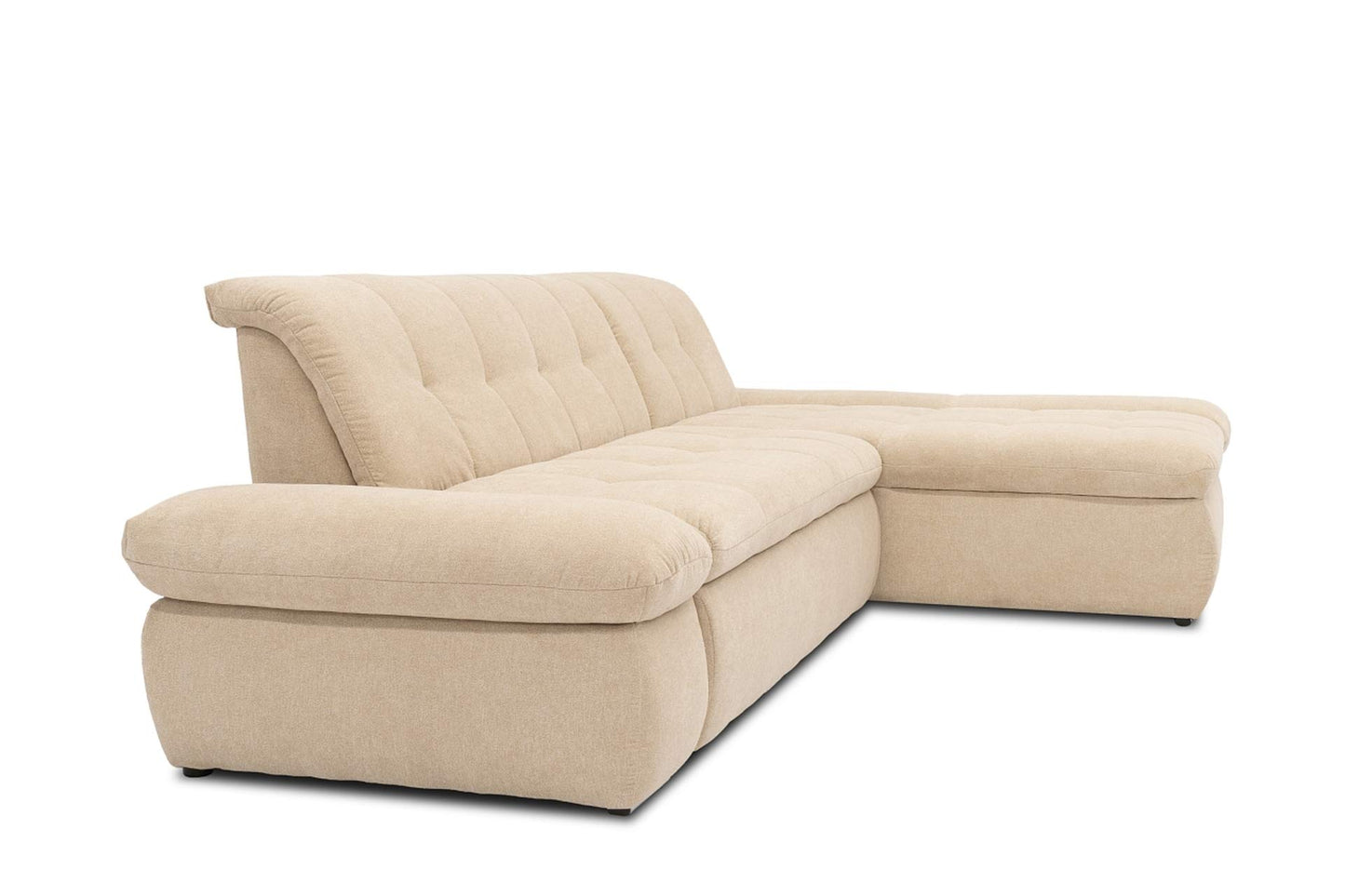 DOMO. collection Moric Corner Sofa, L-Shaped, Corner Sofa, L-shaped, 300 x 172 x 80 cm (W x D x H), Beige