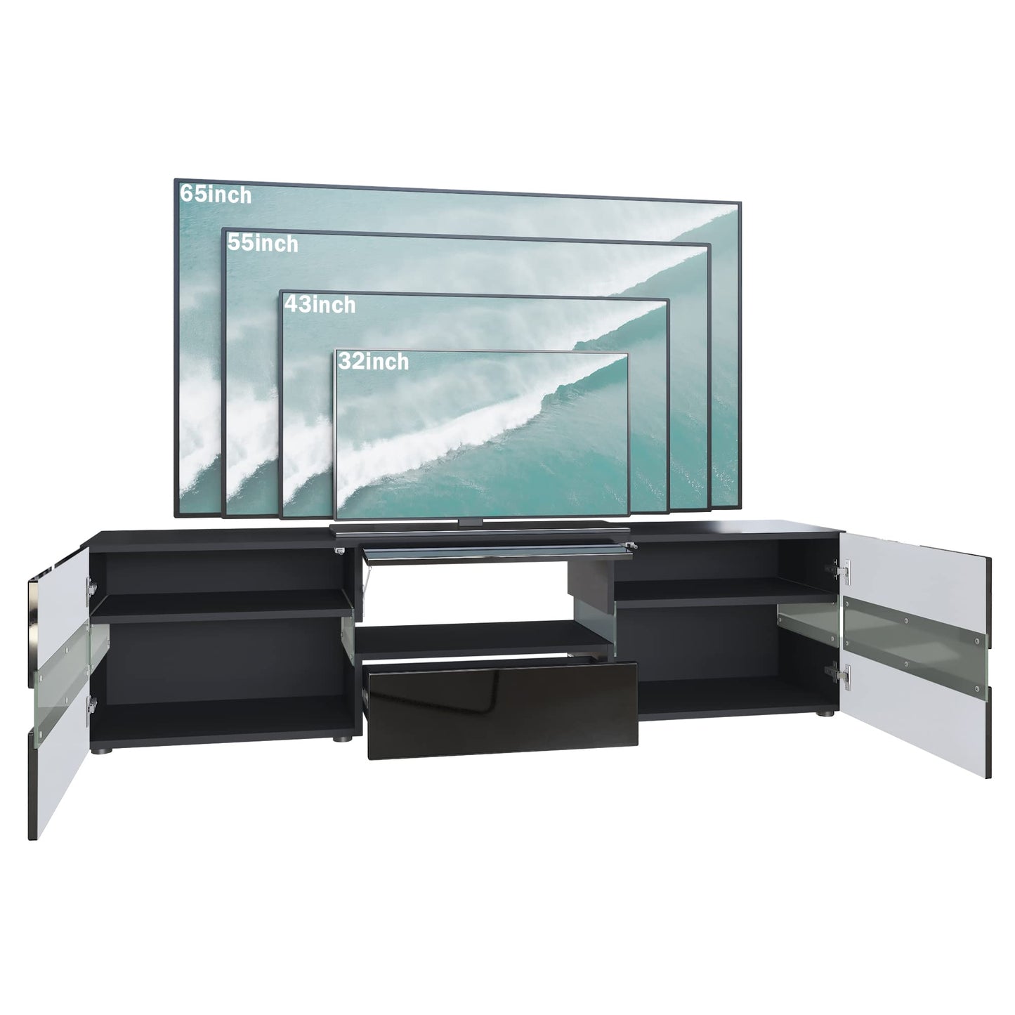 Vladon TV Board Lowboard Flow