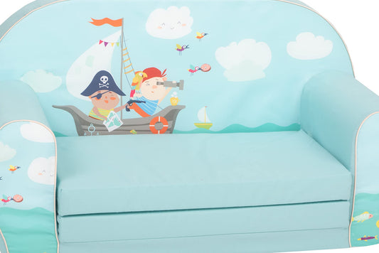Delsit Kindersofa zum Ausklappen - Kinder Sofa mit Schaumstofffüllung - Sofa Kinder mit Abnehmbarem Bezug - Kindermöbel Kindersofa Mädchen & Jungen- 9 Monate bis 4 Jahre - DT2-22042