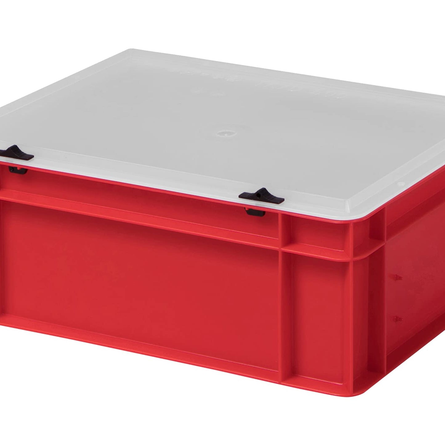 Design Eurobox Stacking Box Storage Container Plastic Box in 5 Colours and 16 Sizes with Transparent Lid (Matte) (Grey, 60 x 40 x 33 cm)