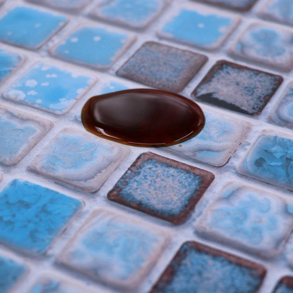 Hode Pack of 10 Adhesive Tiles, Kitchen Marble, 60 x 30 cm, Self-Adhesive Tiles, White, Waterproof, Wall Panels, Self-Adhesive for Kitchen Splashback, Bathroom, Living Room, Wall Tiles