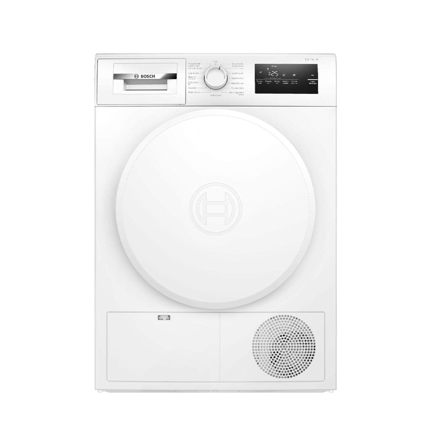 Bosch WTH83VV4 Series 4 Heat Pump Dryer, 8 kg, AutoDry, Quick-40 Drying, Refill Function, Sensitive Drying System, Anti Vibration Design, 63 dB, LED Display, Touch Control, Time Delay