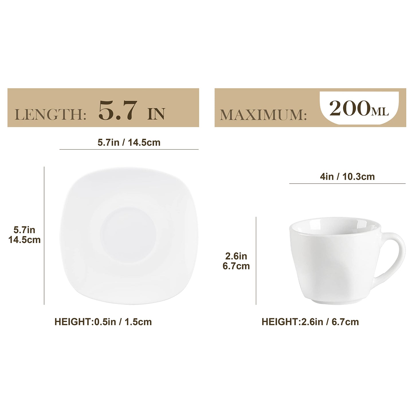 MALACASA Elisa Series Crockery Set for 12 People, 48-Piece Plate Set, Dinner Service Set with 12 Soup Plates, 12 Cake Plates, 12 Dinner Plates and 12 Cereal Bowls, Porcelain Crockery Set in Light Grey