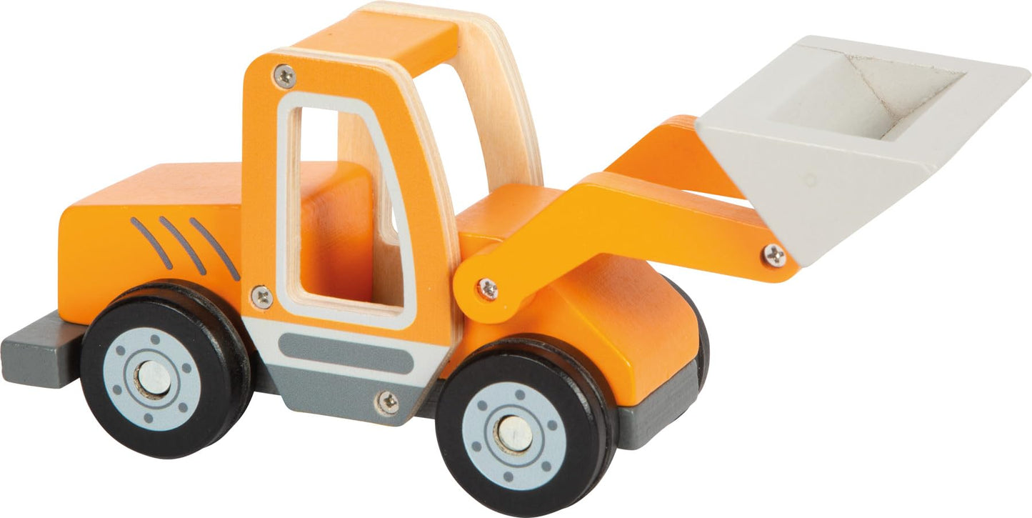 small foot Crane Truck with Wooden Pallet, Toy Vehicle for Children, with 360° Rotating Crane and Accessories, from 2 Years, 12639