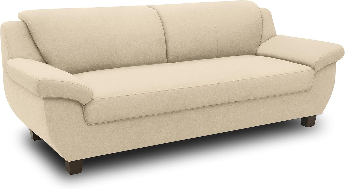 DOMO. collection Panama 3-Seater Sofa 3-Seater Couch Set 3-2-1 Anthracite 207 cm