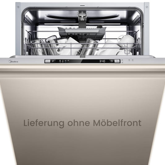Midea SU 5.35X14CS Dishwasher Base, 14 MGD, Dishwasher 60 cm, Home Connect, Hygiene Care+, Machine Care +, Extra Drying, Half Load, 44 db, Start Delay, Stainless Steel