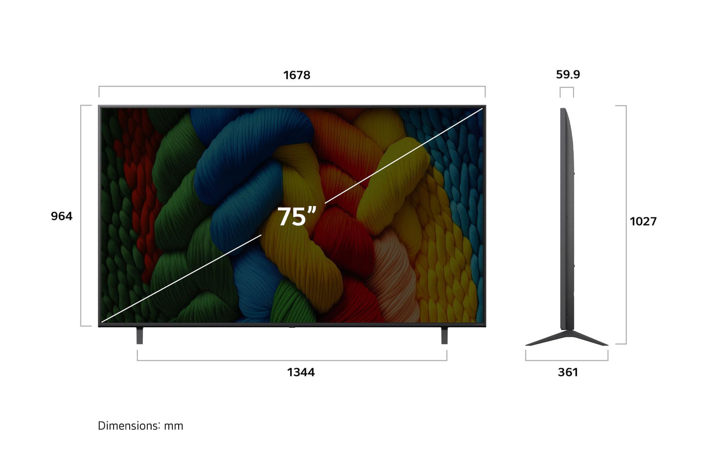 LG 65NANO81T6A TV 65 Inch (165 cm) NanoCell TV (α5 Gen7 4K AI Processor, webOS 24, HDR10, up to 60Hz) [Model Year 2024]