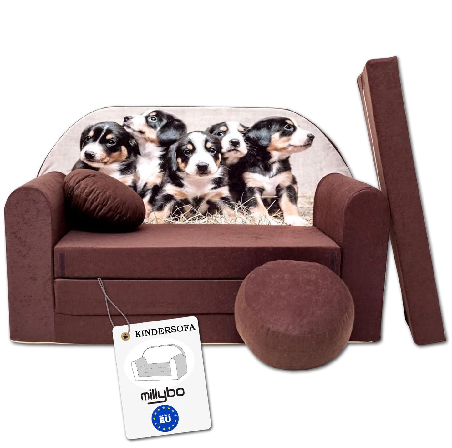 Children's Sofa with Sleep Function Foldable 3-in-1 Children's Sofa Play Sofa with Bed Function Girls Boys Bean Bag Mini Sofa Bed Children's Room Sleeping Chair (A39)