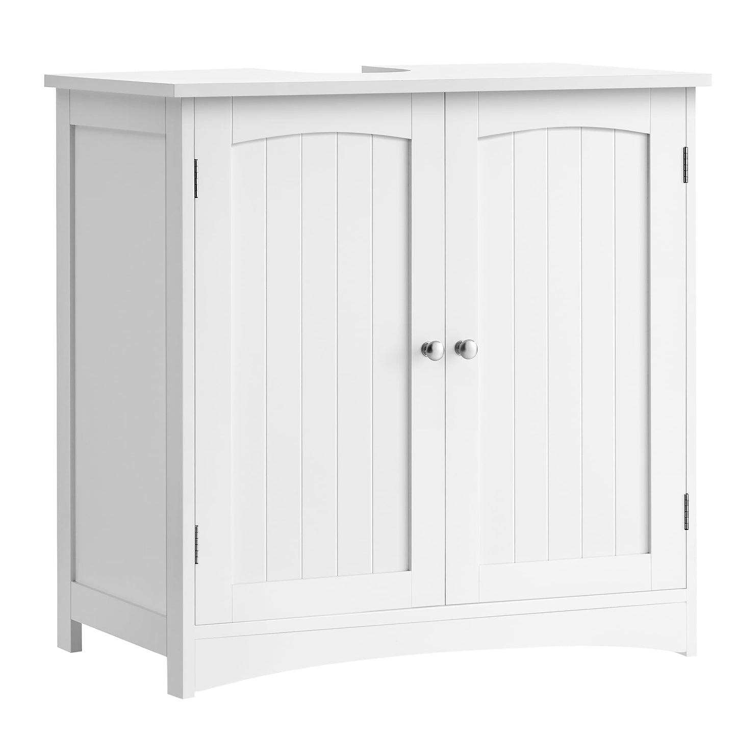 VASAGLE BBC410P31 Vanity Unit Extra Long 30 x 90 x 60 cm 2 Doors Bathroom Cabinet Open Compartments Height Adjustable Shelves White