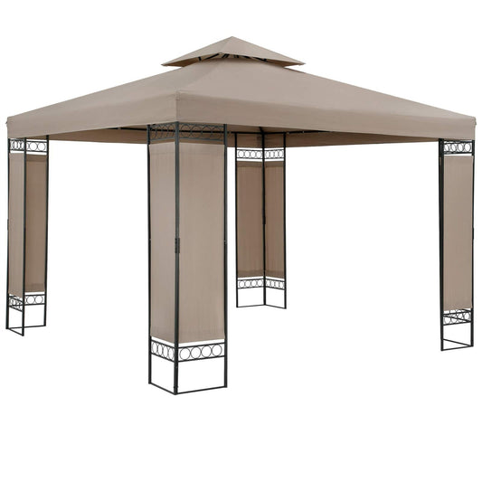 Casaria Lorca Gazebo Garden Tent 3 x 3 m Metal Water-Repellent Luxury