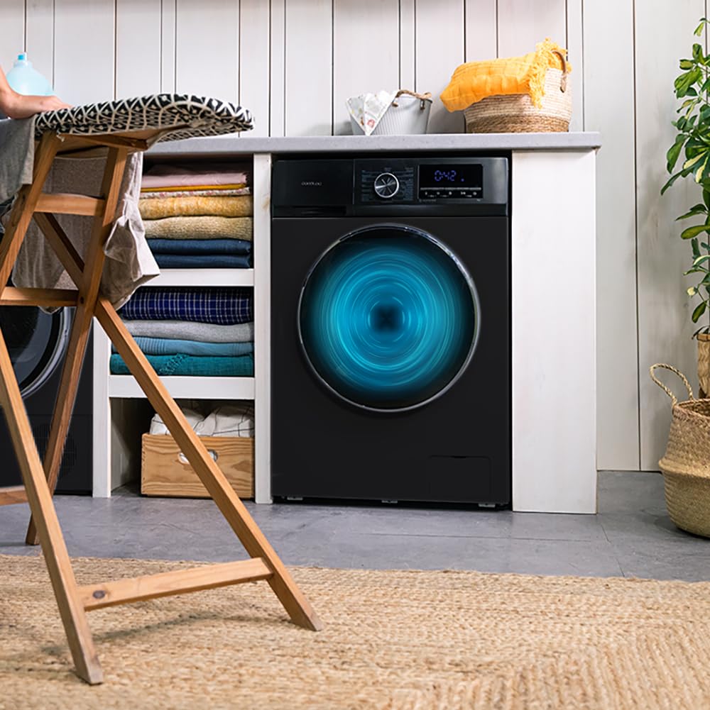Cecotec Washing Machine 12 kg Front Load Bolero DressCode 12500 Inverter Steel A, 1400 rpm, Inverter Plus Motor, 16 Progr, SteamMax, Pearl Drum, Delay Start, Drum Clean, Display, Allergy Care, Stop &