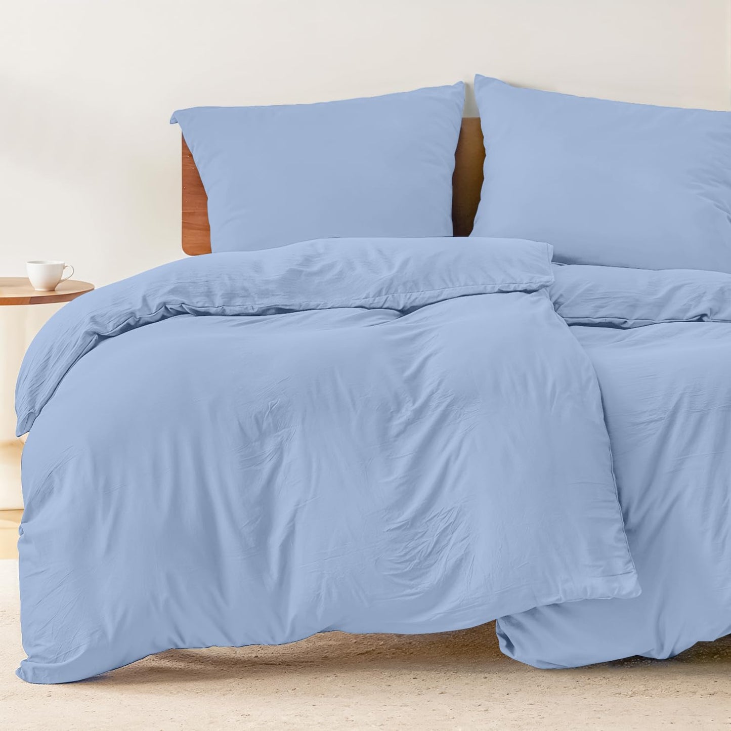 Dreamzie - Bed Linen 155 x 220 cm Set Green - Duvet Cover with 2 Pillowcases 80 x 80 cm - Soft and Easy Care Microfibre - Oeko-Tex