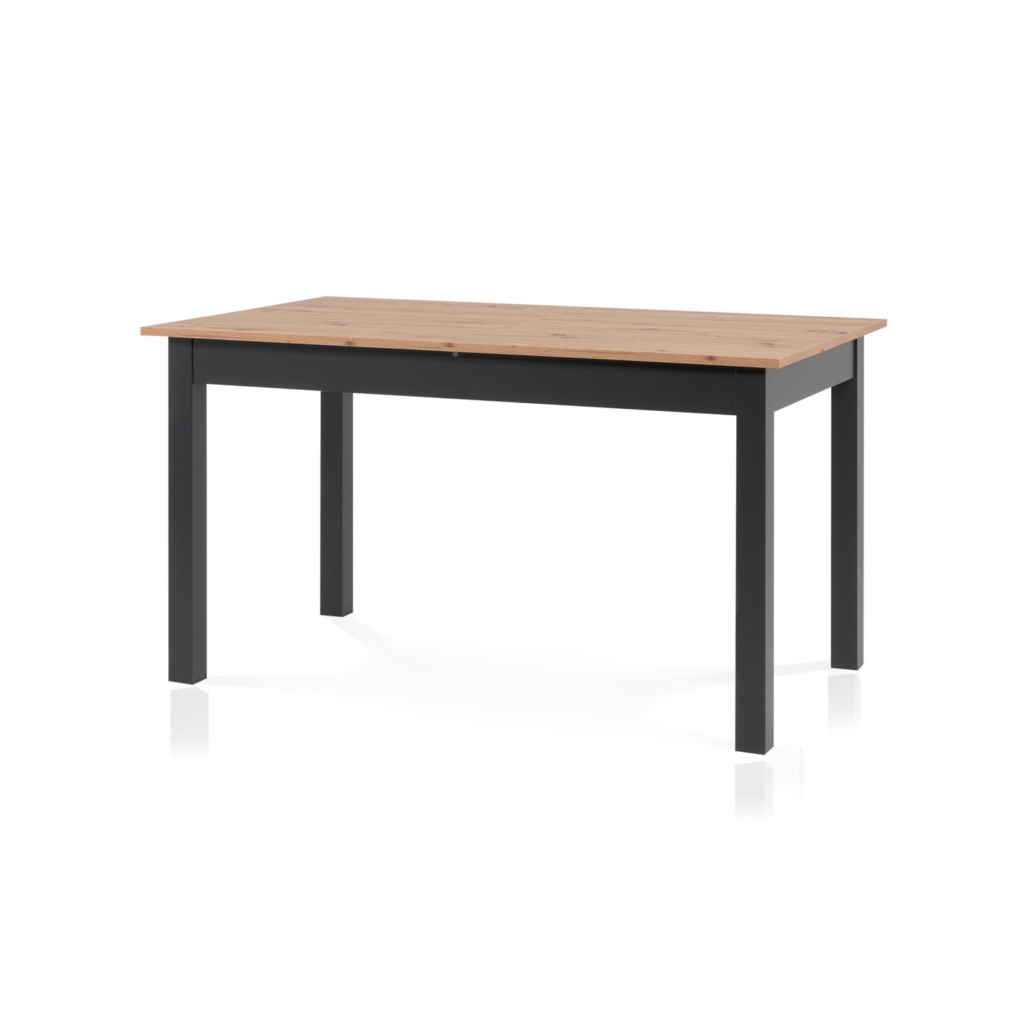 smart Dining Table 90 x 60 cm Branch Oak, Kitchen Table Extendable up to 130 cm, Dining Room Table Made of Wood Material Including Expandable Extension Plate, Modern Table for up to 6 People