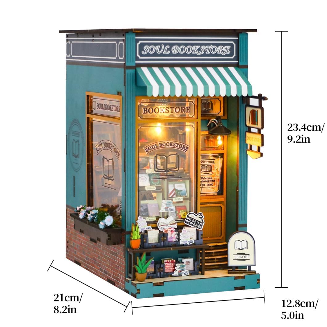 UINOFER DIY Greenhouse Wood, Miniature Garden House Building with Furniture, Creative Construction Kit Adults, Model Kit for Adults and Children - Hanging Garden