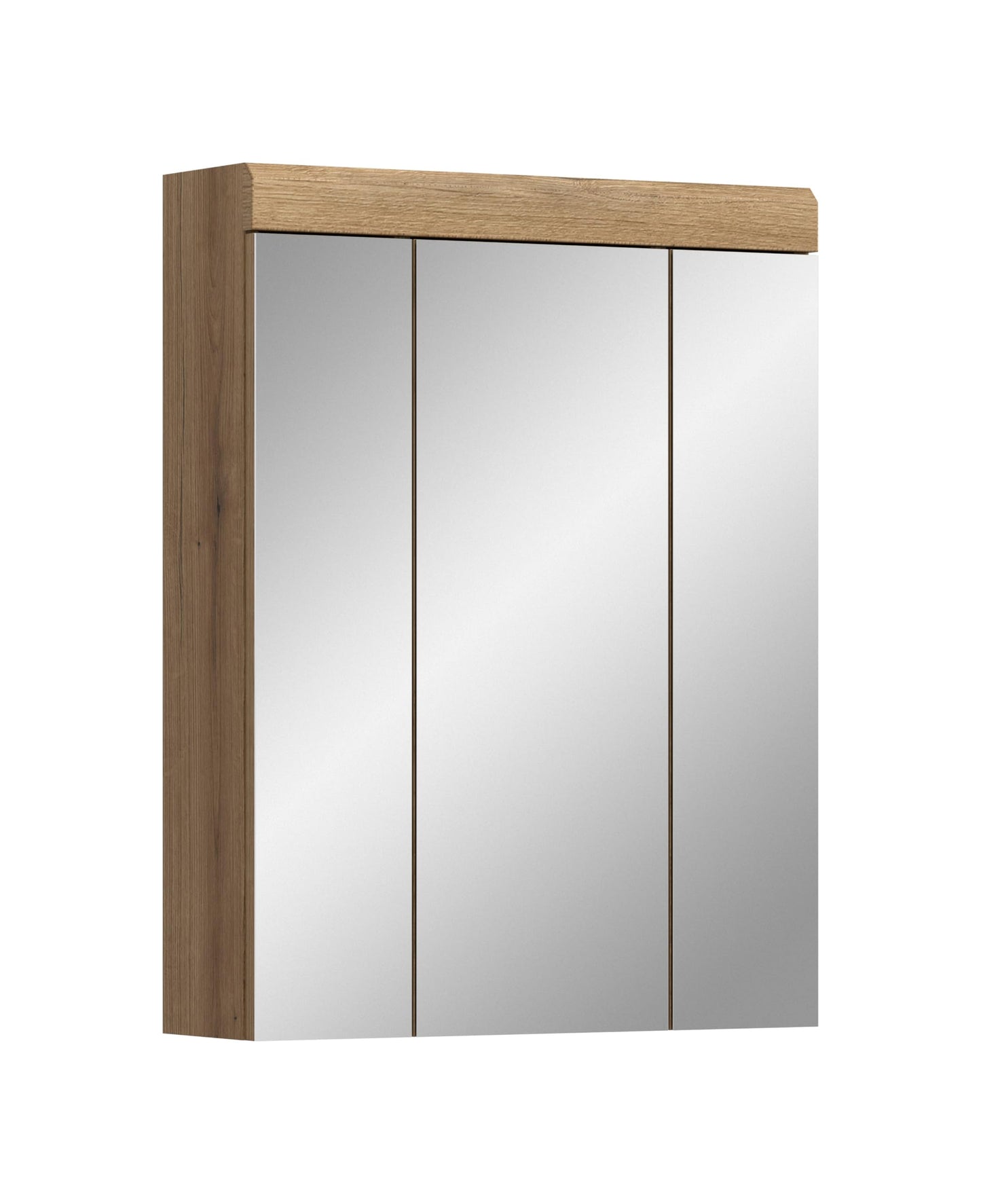 Badezimmer Scout X06B2723 Wall-Mounted Cupboard Wide Cabinet in Front White High Gloss Body Smoke Silver Nb. Approx. 74 x 79 x 24 cm