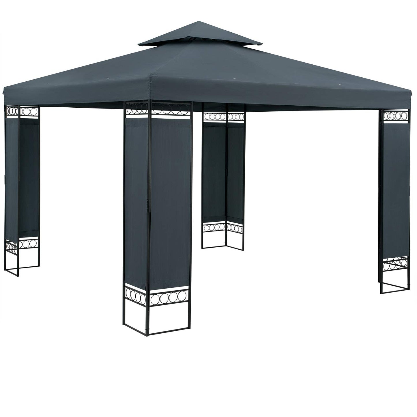 Casaria Lorca Gazebo Garden Tent 3 x 3 m Metal Water-Repellent Luxury
