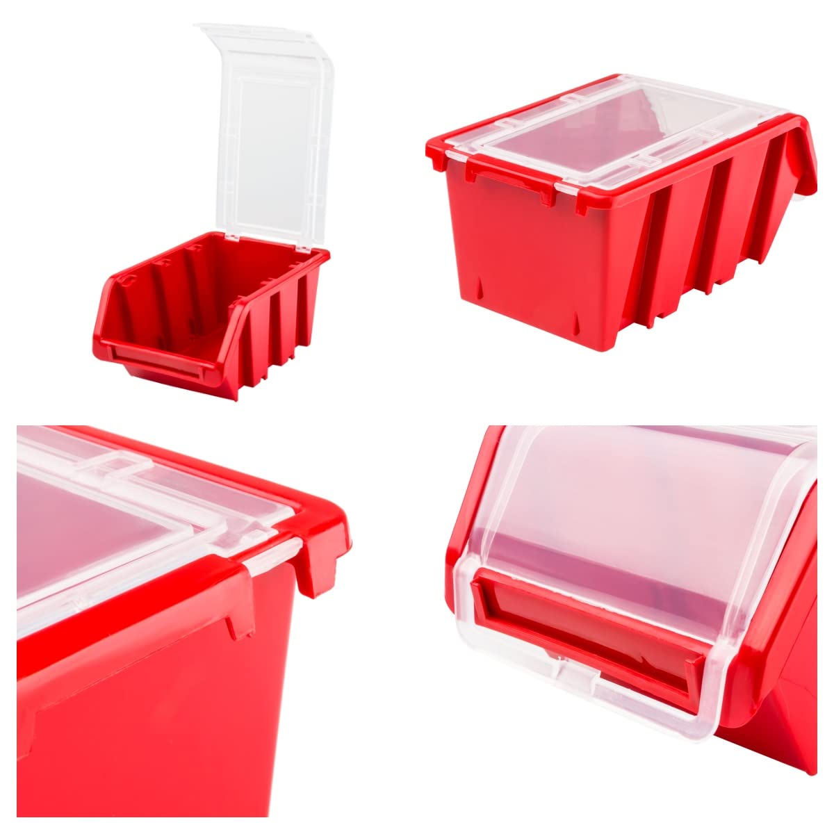 Storage System Workshop Shelving | 117 x 78 cm | Pack of 66 | Wall Shelf with Stacking Boxes - Wall Plates Extra Strong Chute Shelf Warehouse Hole Wall Storage Shelf Garage Shelf (3)
