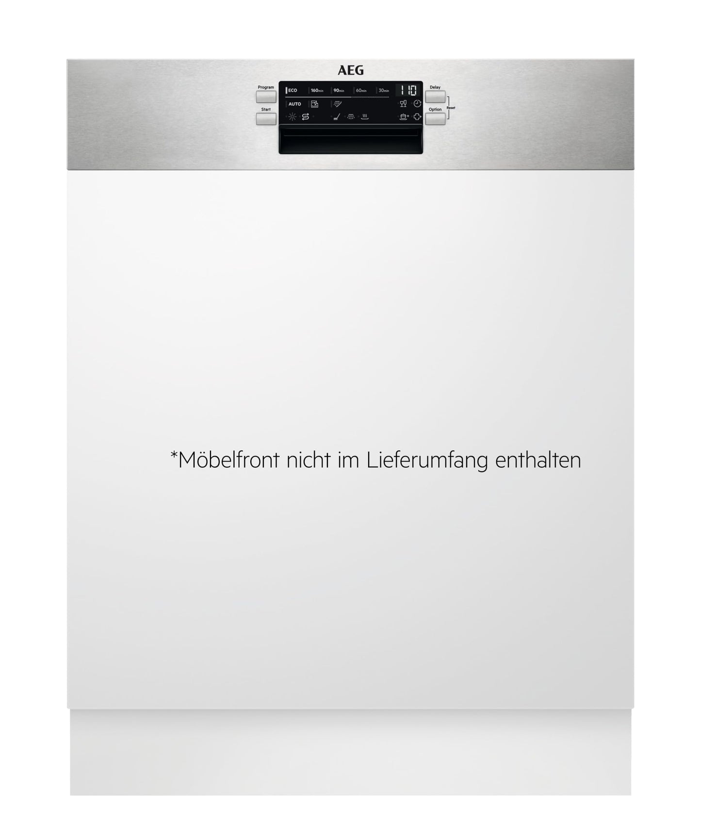 AEG Fully Integrated Dishwasher 60 cm, Dishwasher Series 5000: AirDry, No Drying, Energy Class B, Cutlery Drawer, Personalised Time Control, 44 dB, Water Stop, 14 MG, FSE7572AP