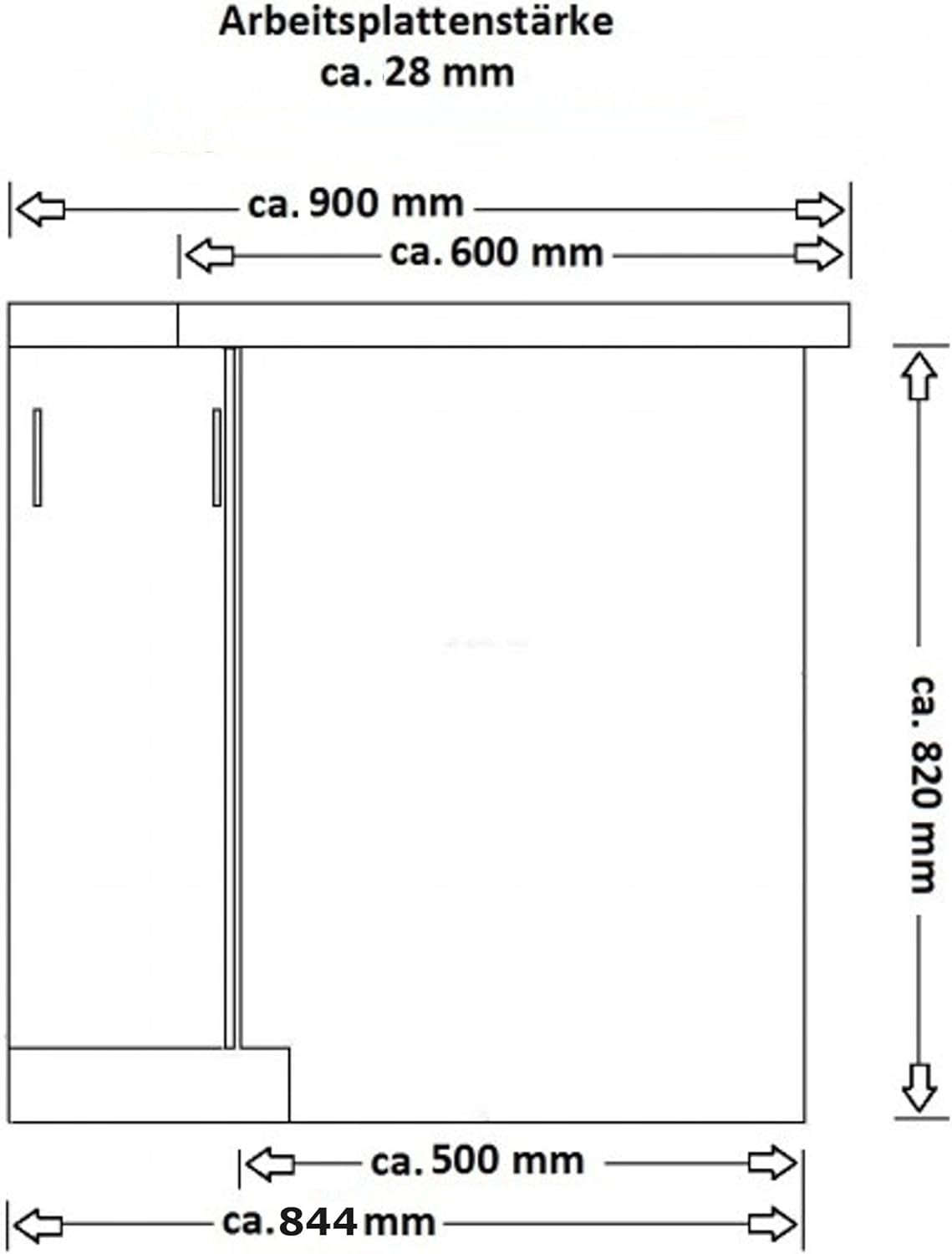 Küche Lara Grau/Weiß 210x260 cm Küchenzeile Einbauküche Eckküche Winkelküche