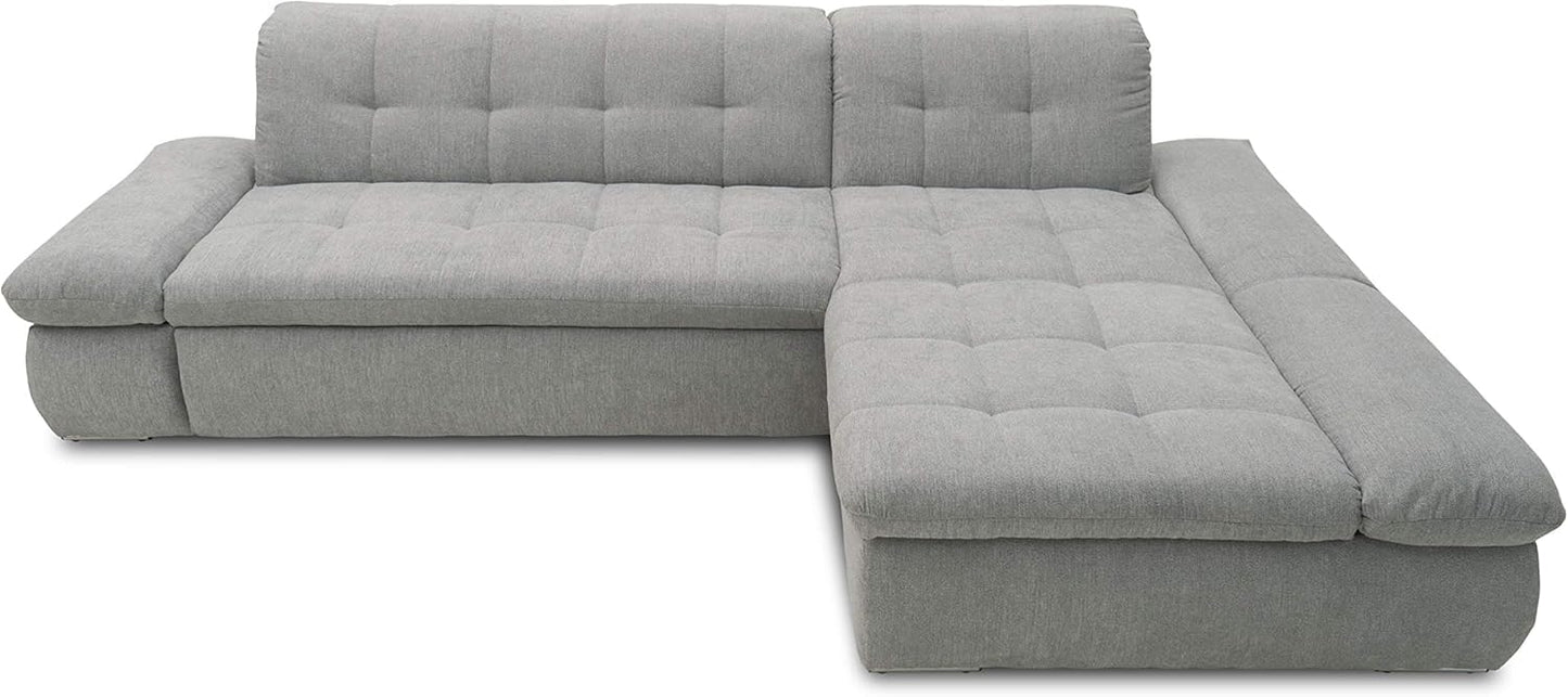 DOMO. collection Moric Corner Sofa, L-Shaped, Corner Sofa, L-shaped, 300 x 172 x 80 cm (W x D x H), Beige