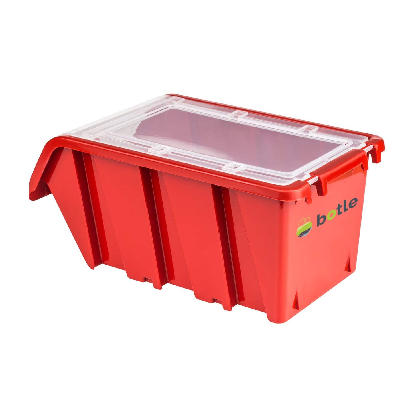 Box with Lid + Wall Shelf 120 x 80 cm Stacking Boxes Storage System Pack of 56