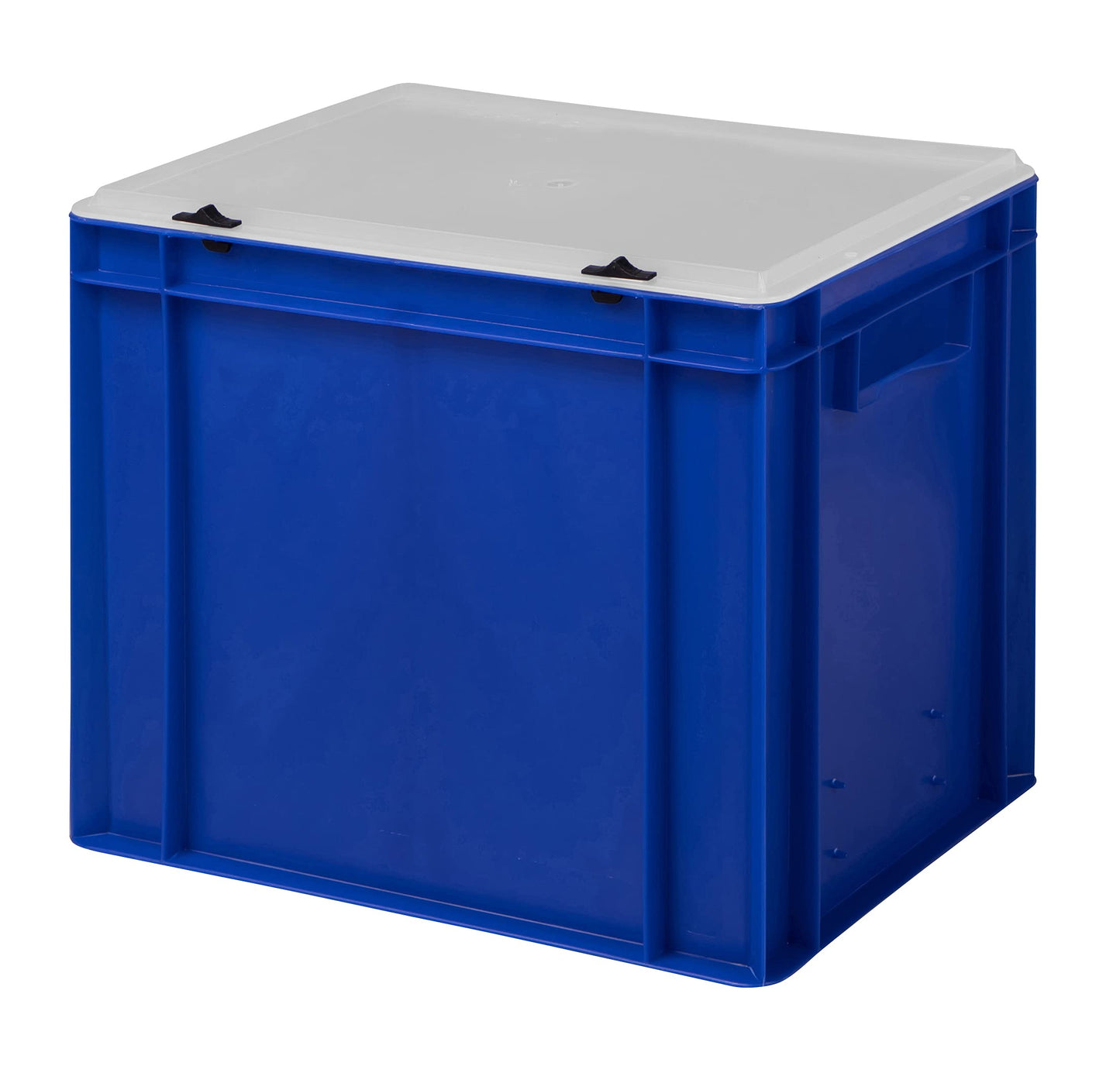 Design Eurobox Stacking Box Storage Container Plastic Box in 5 Colours and 16 Sizes with Transparent Lid (Matte) (Grey, 60 x 40 x 33 cm)