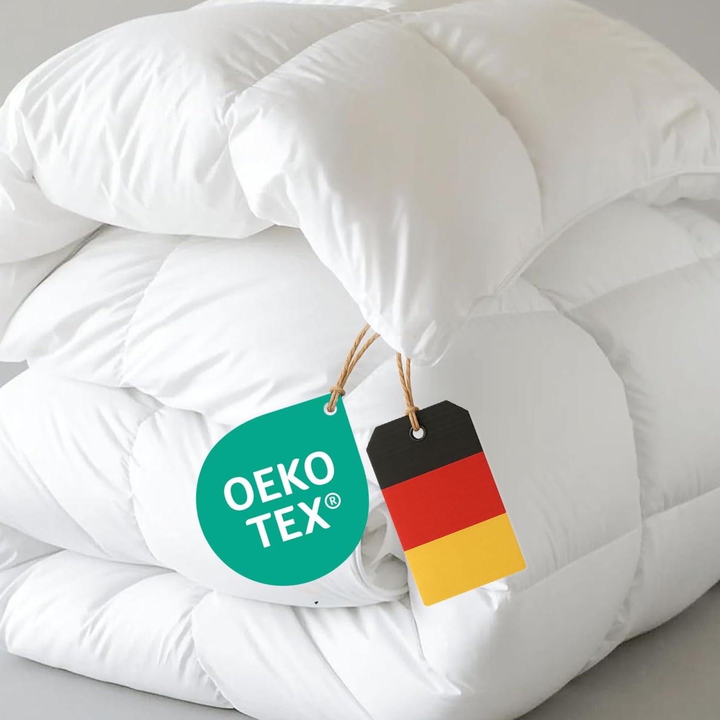 Duvet 135 x 200 cm - Feather Duvet Winter Duvet with Down & Feathers - Extra Warm & Fluffy - Winter Duvet Washable & Breathable - Down Duvet Oeko-Tex Certified