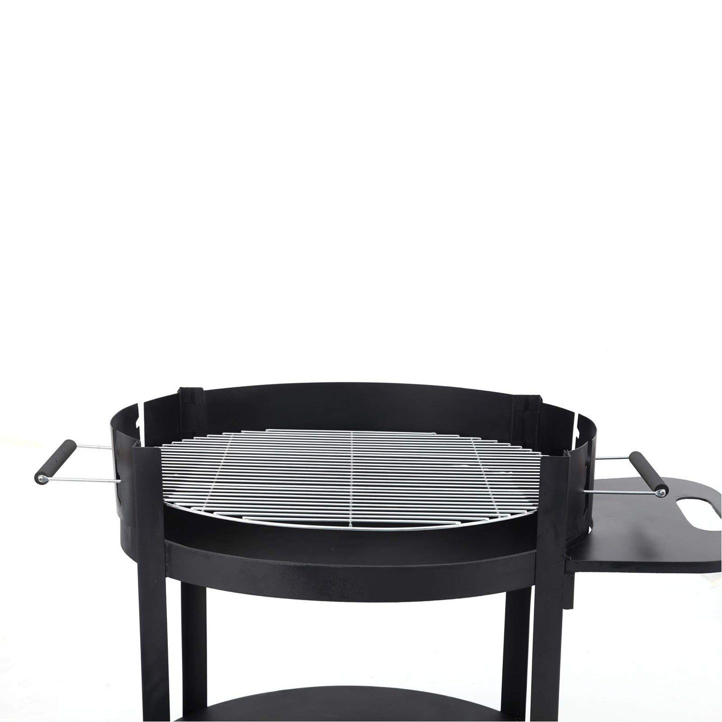 tepro Atlanta Charcoal Barbecue Trolley Outdoor BBQ with Wheels, Height Adjustable Approx. 77 - 88 cm, Grill Area: Approx. 98 x 56 cm, Dimensions Approx. 135.5 x 63 x 91.2 cm, Black