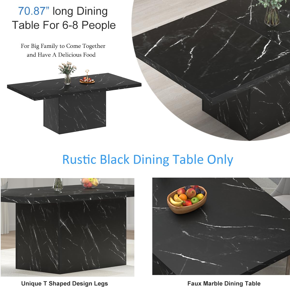HSH Modern Black Dining Table1