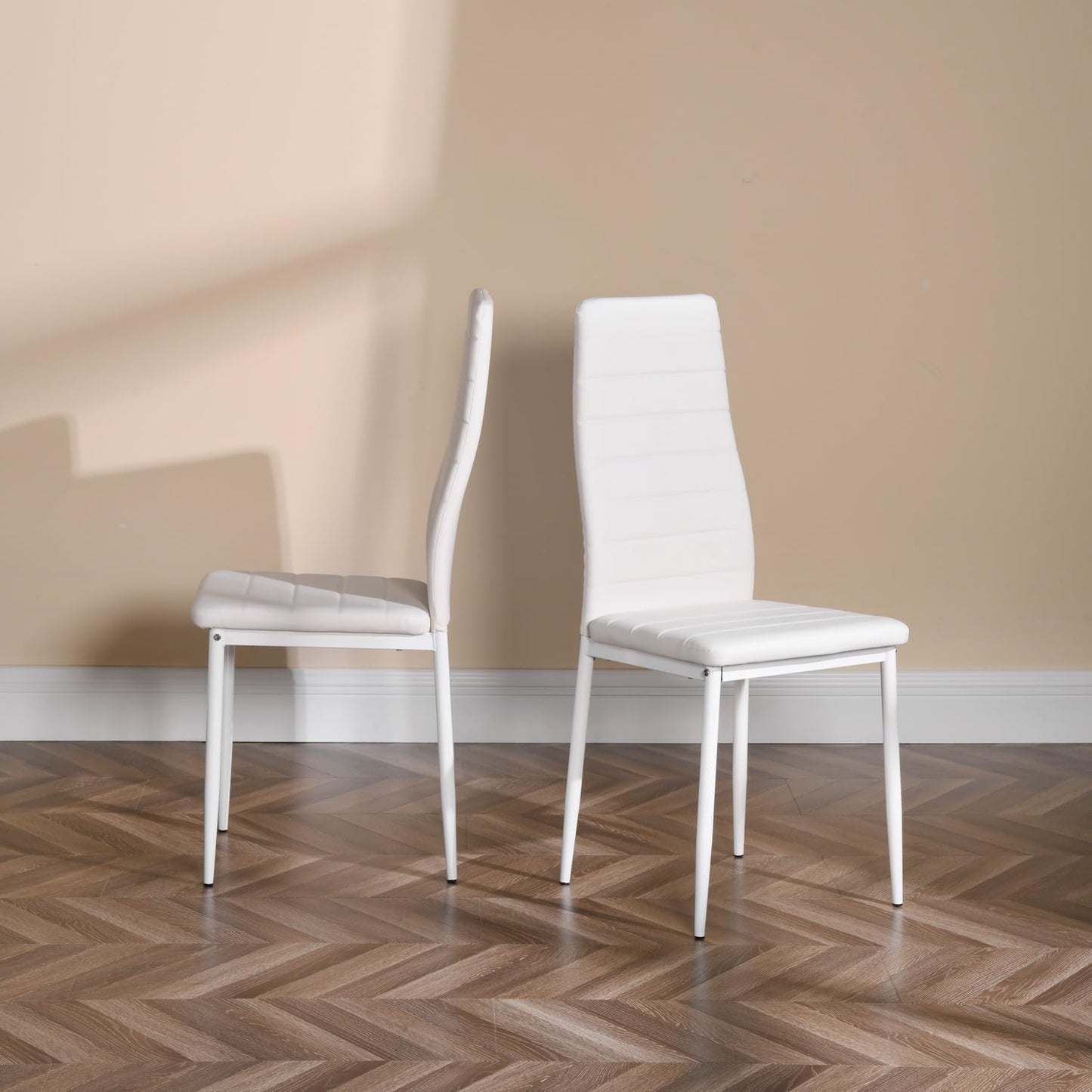 FURNITABLE Esstisch mit 4 Stühlen Esszimmergruppe, 4er Set Esszimmerstühle und Rechteckig Holztisch Essgruppe für Wohnzimmer Küche Büro (110 * 70cm Tisch+4 Schwarz Stühle)