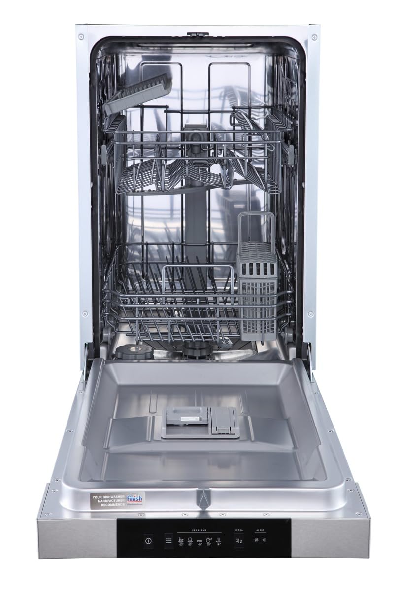 Gorenje GV 520 E10 Fully Integrated Dishwasher, 45 cm, 11 Place Settings, 3 Baskets, 5 Programmes, Height-Adjustable Top Basket, Complete Overflow Protection
