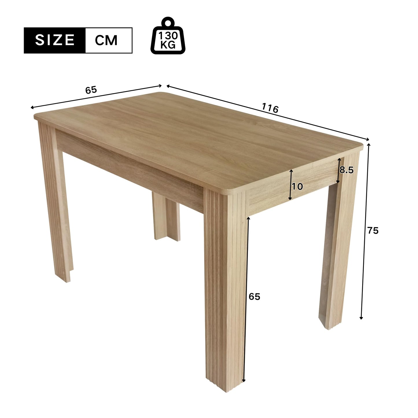 Merax Dining Table 120 x 70 cm with Hidden Storage Space Modern Rectangular Kitchen Table Space Saving Multifunctional Desk or Coffee Table White
