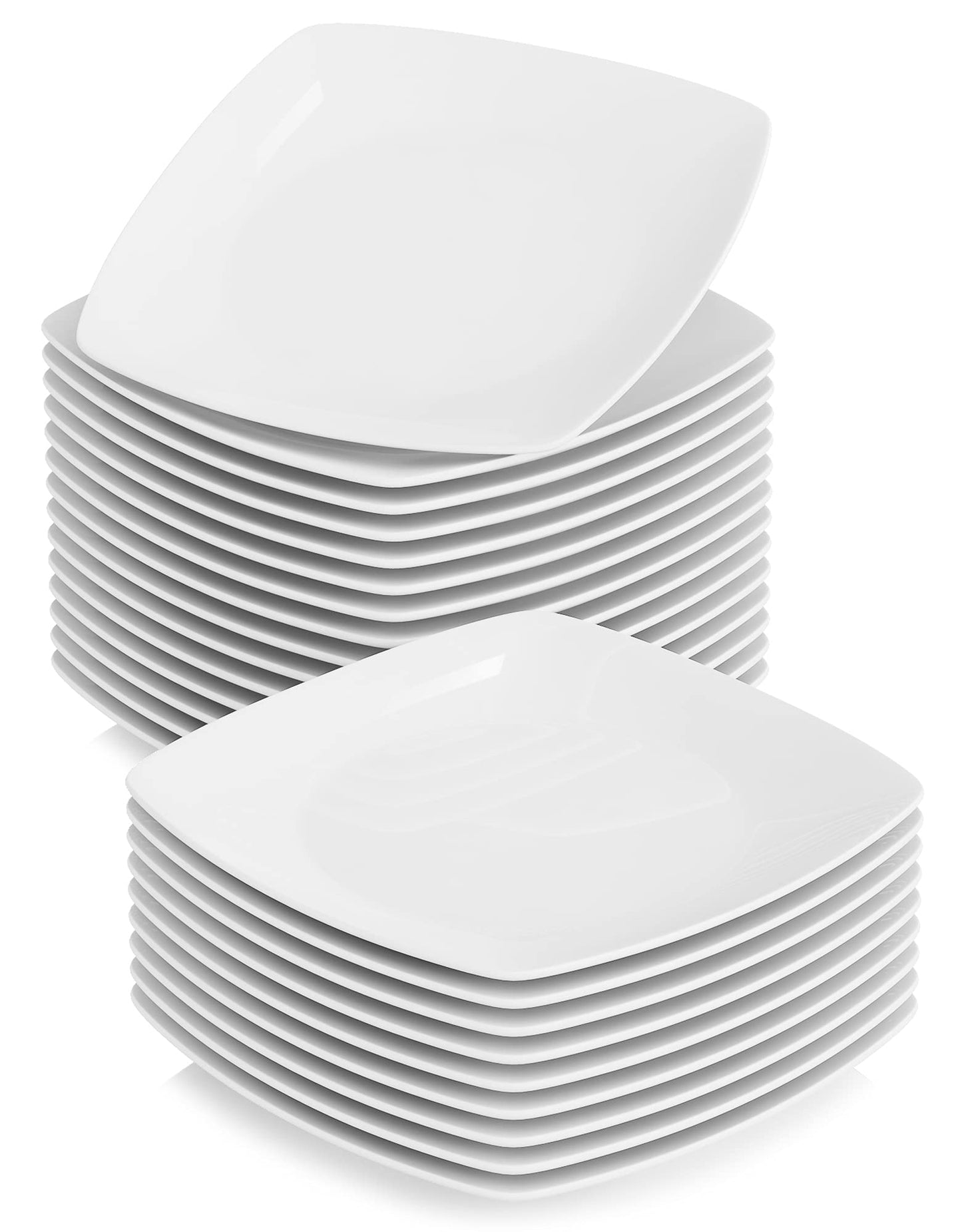 MALACASA, Serie Julia, Geschirrset 12 Personen, 60 Teilig Porzellan Geschirr Set,Kombiservice Tafelservice mit Speiseteller, Dessertteller, Suppenteller, Kaffeetassen, Untertassen je 12 Stück