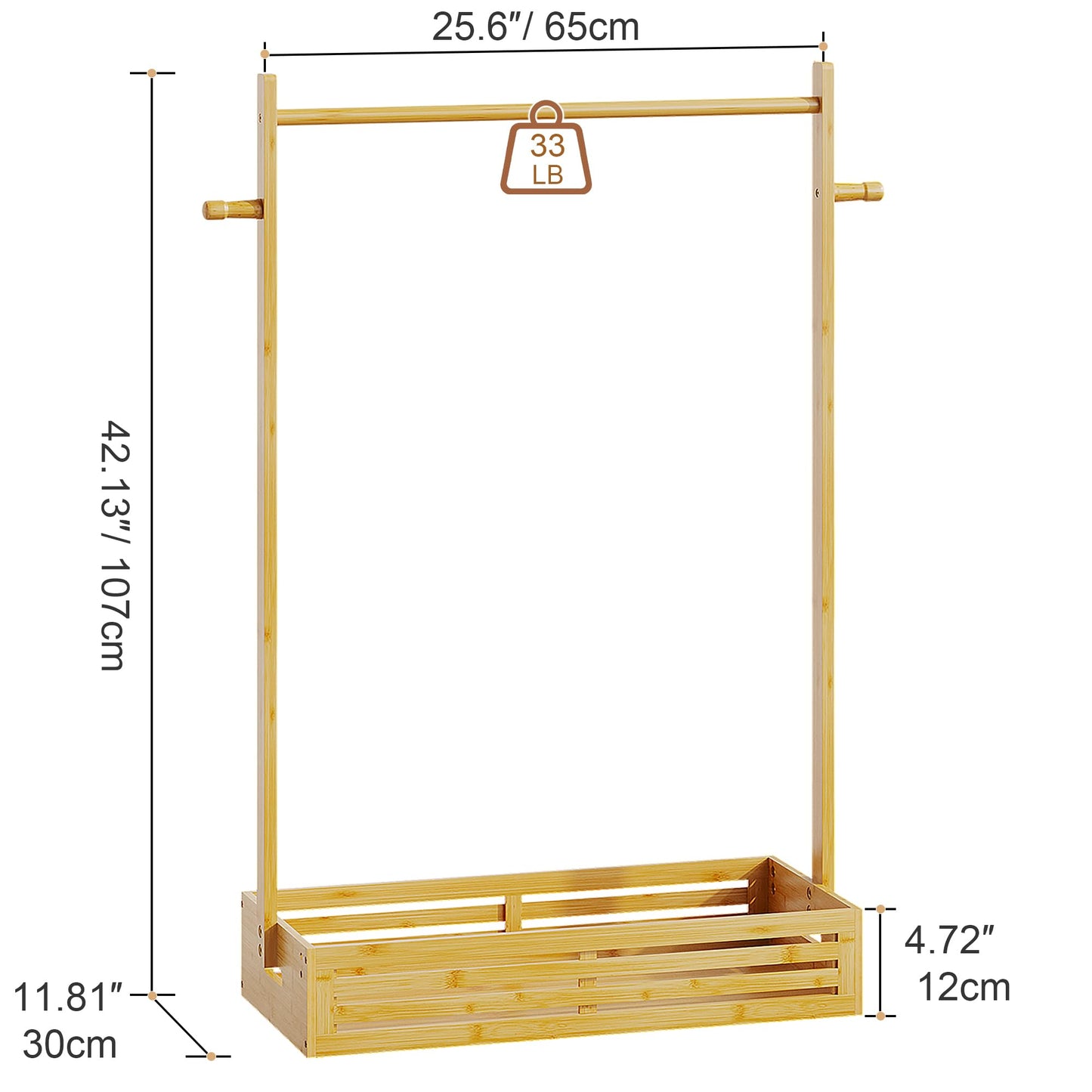 Baby Clothes Rack for Toddlers, Pet Clothes Rack with Storage Box & Adjustable Clothes Rail for Dogs/Cats, Baby Shower Wardrobe with Handle for Children's Room
